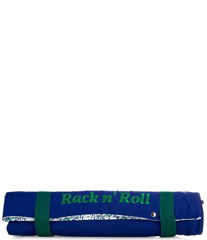 Southern Living Mahjong Velcro Floral & Leaf Rack Roll Bag - Blue - view 1