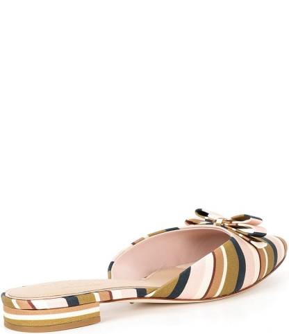 Antonio Melani x Style Bungalow Chez Striped Fabric Bow Detail Mules - Touch of Pink - view 2