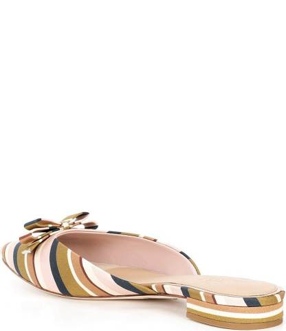Antonio Melani x Style Bungalow Chez Striped Fabric Bow Detail Mules - Touch of Pink - view 3