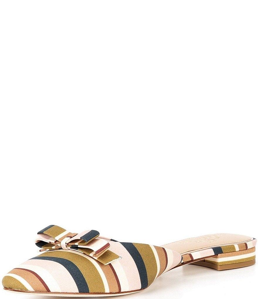 Antonio Melani x Style Bungalow Chez Striped Fabric Bow Detail Mules - Touch of Pink - view 4