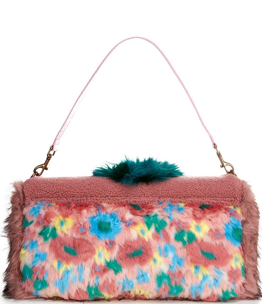 Kurt Geiger London Macro Oxford Mascot Faux Fur East-West Shoulder Bag - Pink - view 4