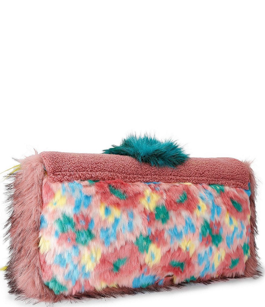 Kurt Geiger London Macro Oxford Mascot Faux Fur East-West Shoulder Bag - Pink - view 5