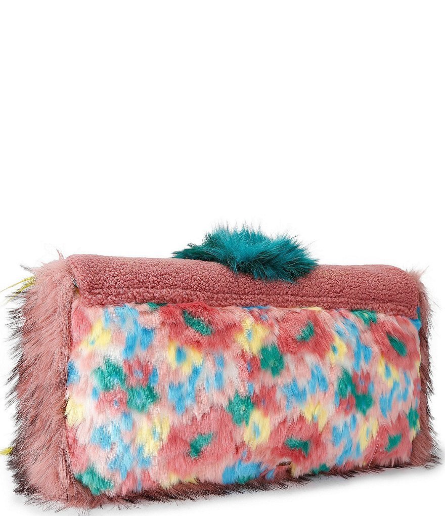 Kurt Geiger London Macro Oxford Mascot Faux Fur East-West Shoulder Bag - Pink - view 5