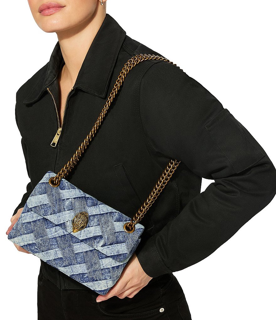 Kurt Geiger London Kensington Mini Denim Quilted Crossbody Bag - Denim - view 2