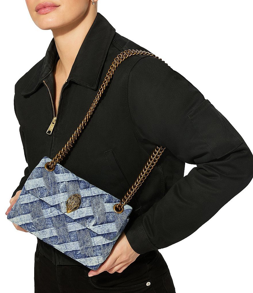 Kurt Geiger London Kensington Mini Denim Quilted Crossbody Bag - Denim - view 2