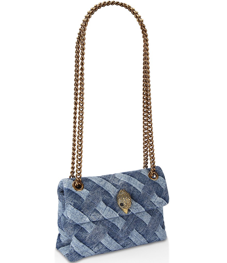 Kurt Geiger London Kensington Mini Denim Quilted Crossbody Bag - Denim - view 3