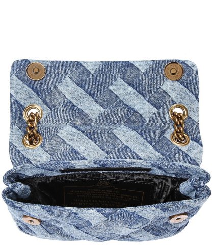 Kurt Geiger London Kensington Mini Denim Quilted Crossbody Bag - Denim - view 4