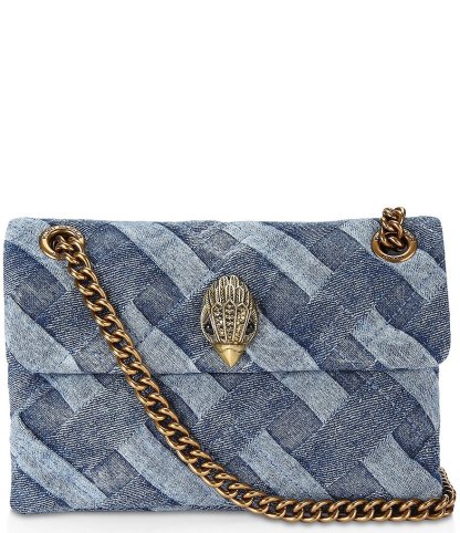 Kurt Geiger London Kensington Mini Denim Quilted Crossbody Bag - Denim - view 1