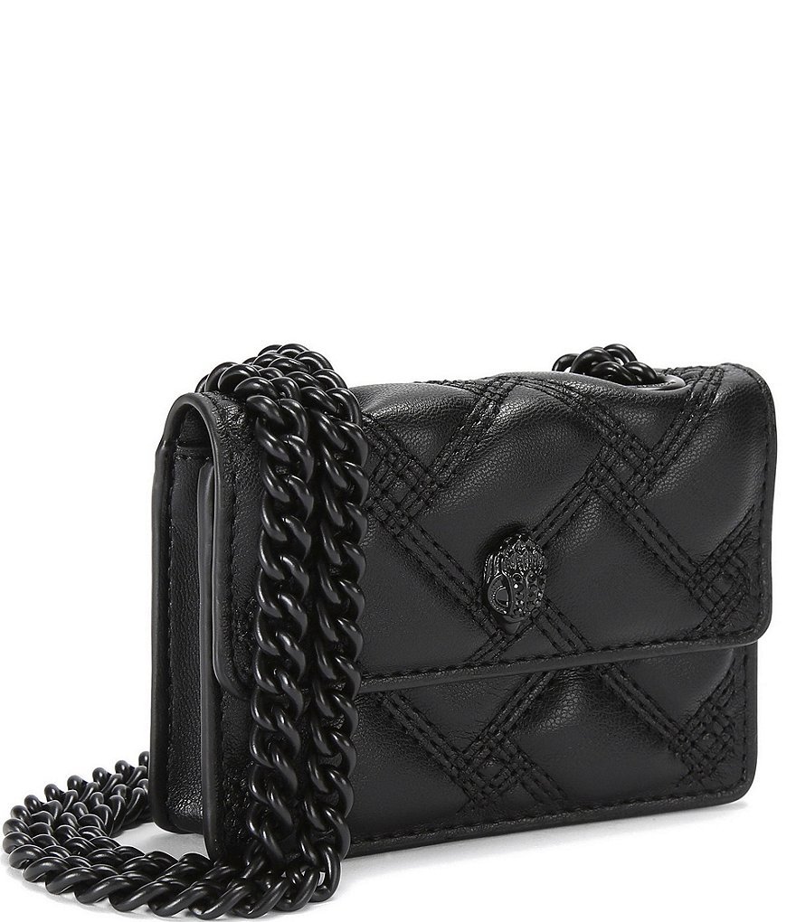 Kurt Geiger London Micro Kensington Triple Stiched Quilted Chain Crossbody Bag - Black - view 4