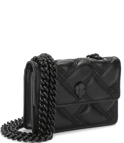 Kurt Geiger London Micro Kensington Triple Stiched Quilted Chain Crossbody Bag - Black - view 4