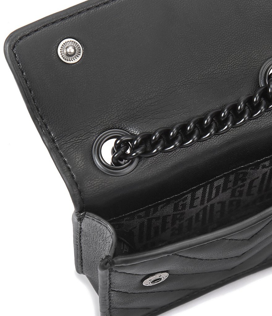 Kurt Geiger London Micro Kensington Triple Stiched Quilted Chain Crossbody Bag - Black - view 5