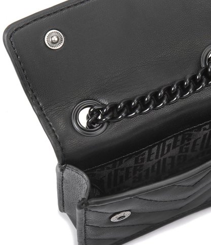 Kurt Geiger London Micro Kensington Triple Stiched Quilted Chain Crossbody Bag - Black - view 5