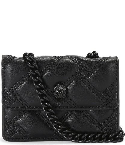 Kurt Geiger London Micro Kensington Triple Stiched Quilted Chain Crossbody Bag - Black - view 1