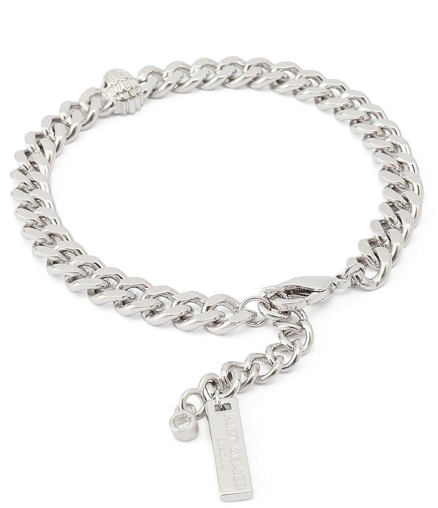 Kurt Geiger London Signature Eagle Chain Line Bracelet - Silver - view 3