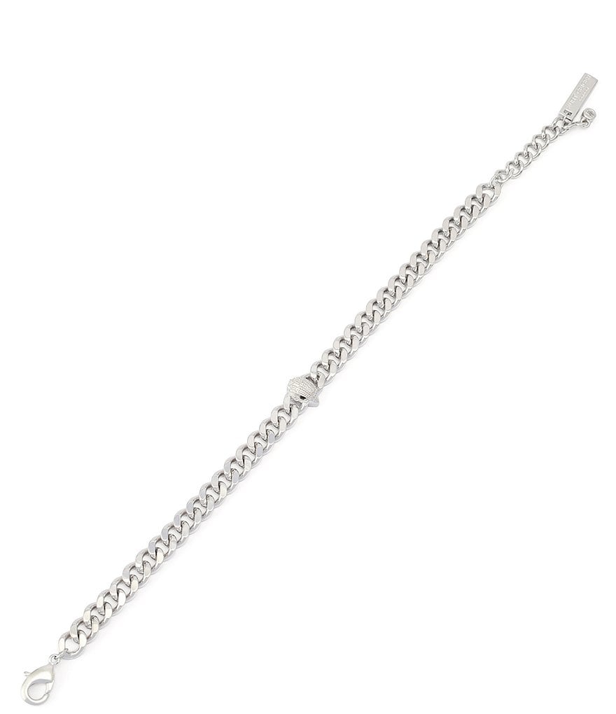 Kurt Geiger London Signature Eagle Chain Line Bracelet - Silver - view 4