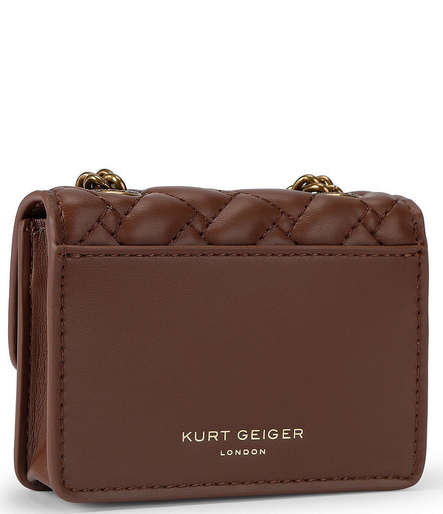 Kurt Geiger London Micro Kensington Quilted Crossbody Bag - Wine - view 33