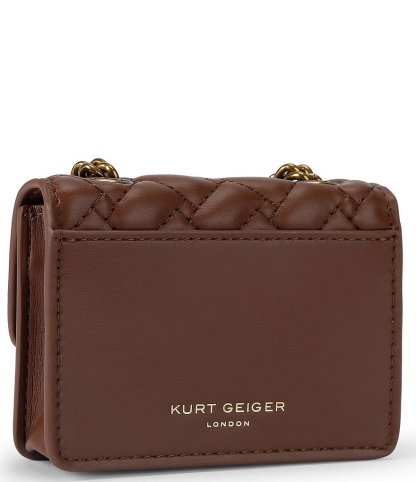 Kurt Geiger London Micro Kensington Quilted Crossbody Bag - Wine - view 33