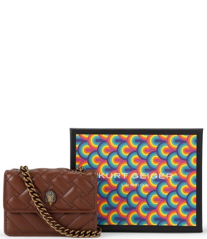Kurt Geiger London Micro Kensington Quilted Crossbody Bag - Wine - view 35