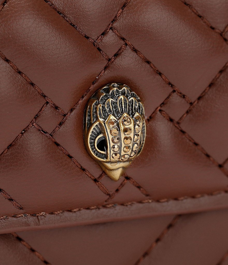 Kurt Geiger London Micro Kensington Quilted Crossbody Bag - Wine - view 36