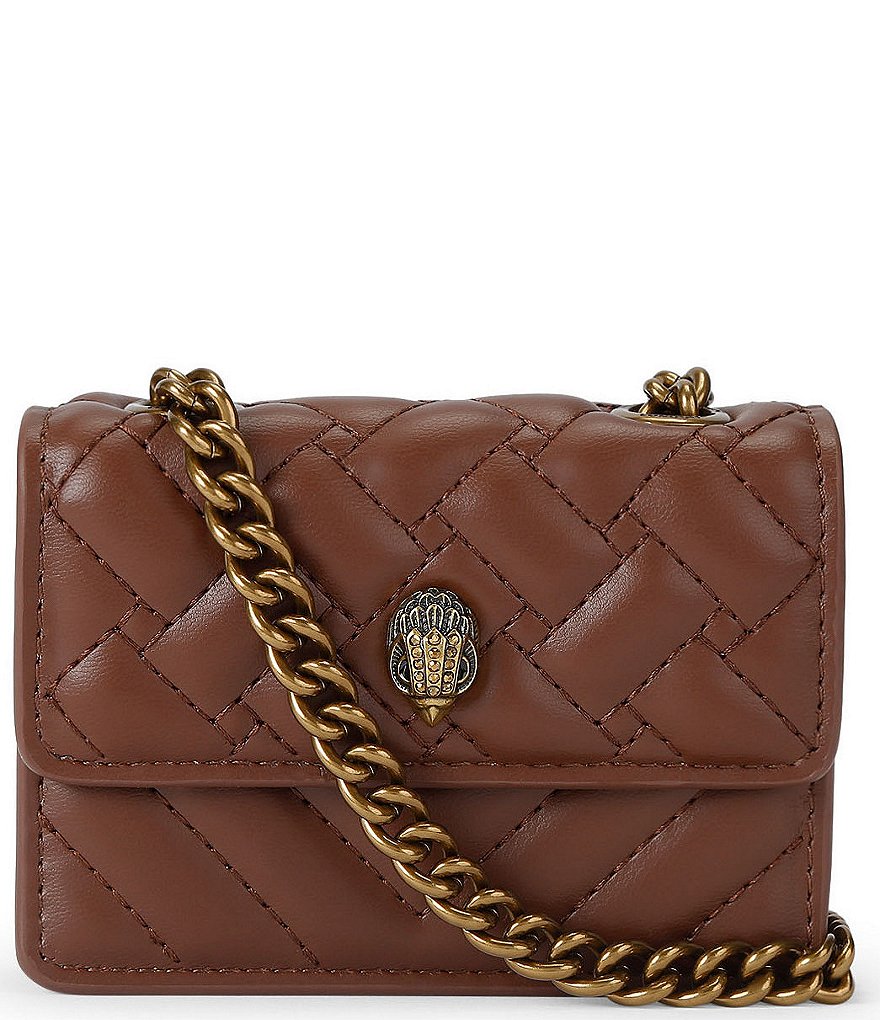 Kurt Geiger London Micro Kensington Quilted Crossbody Bag - Wine - view 31