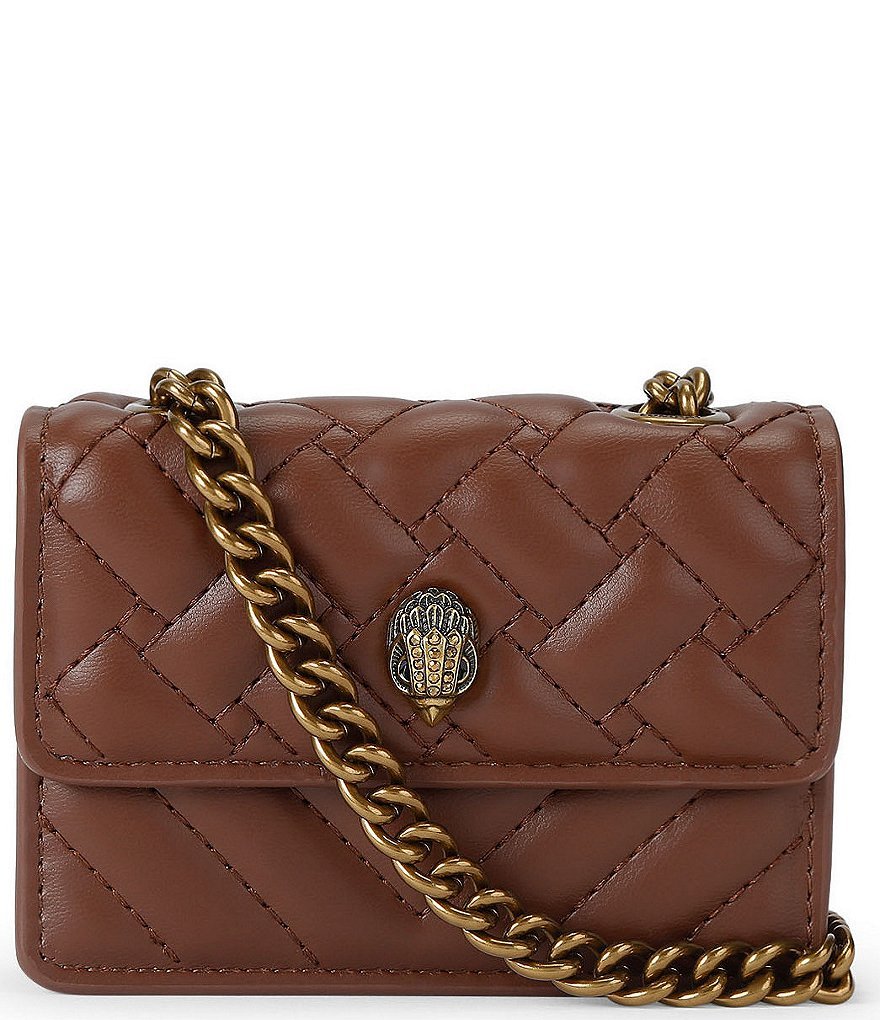 Kurt Geiger London Micro Kensington Quilted Crossbody Bag - Wine - view 31