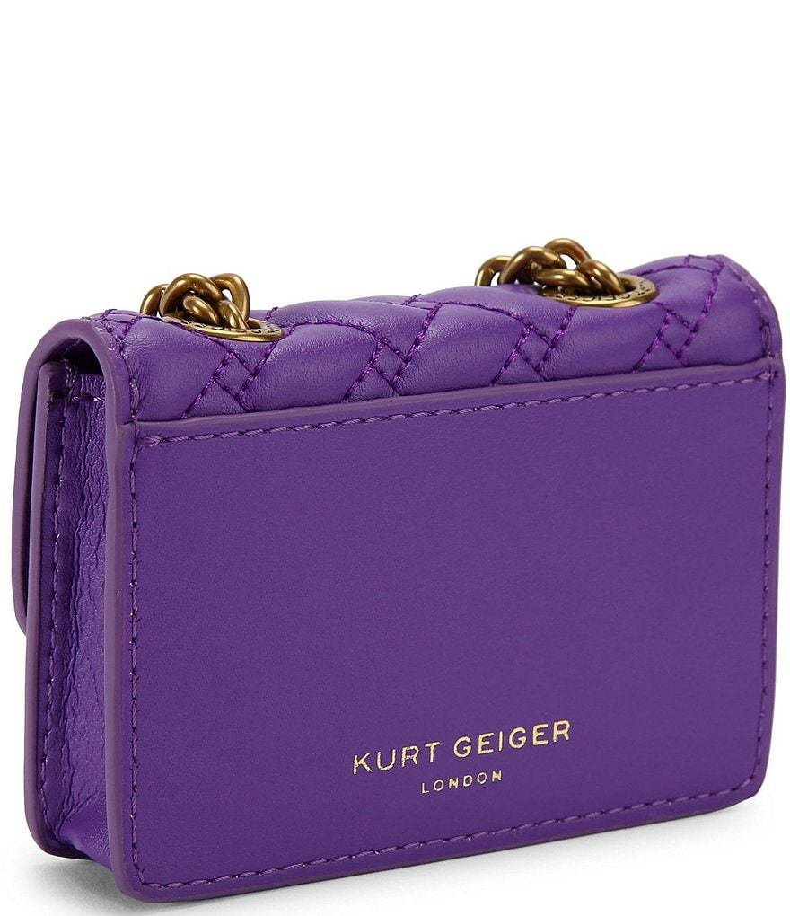 Kurt Geiger London Micro Kensington Quilted Crossbody Bag - Purple - view 3
