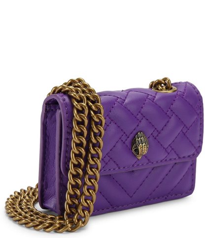Kurt Geiger London Micro Kensington Quilted Crossbody Bag - Purple - view 4