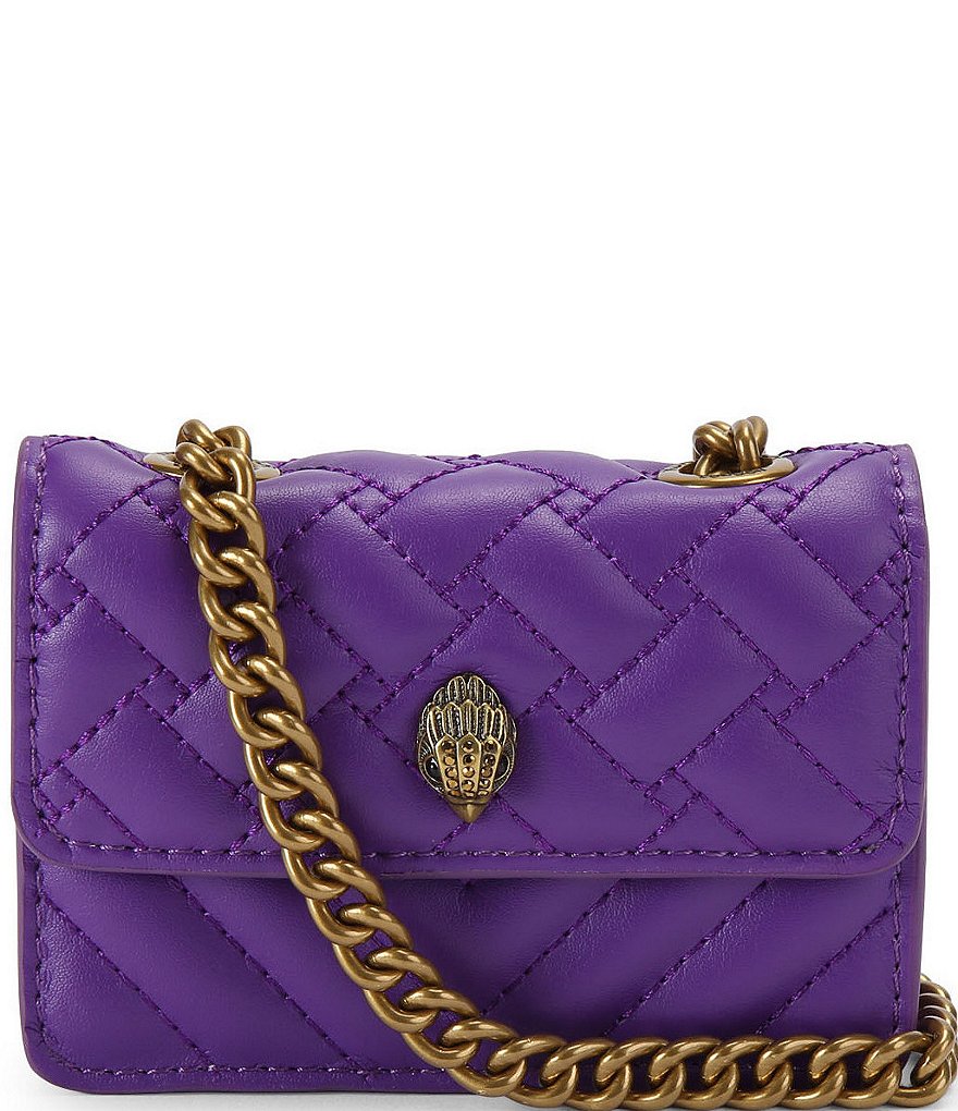 Kurt Geiger London Micro Kensington Quilted Crossbody Bag - Purple - view 1