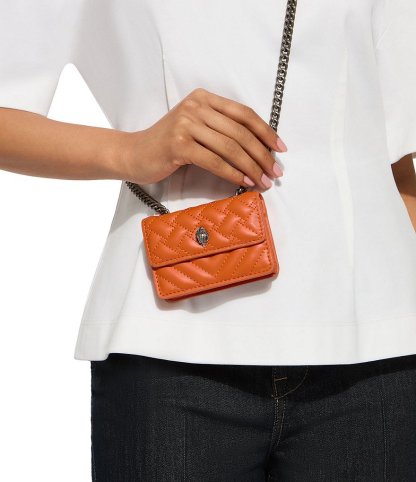 Kurt Geiger London Micro Kensington Quilted Crossbody Bag - Rust - view 26