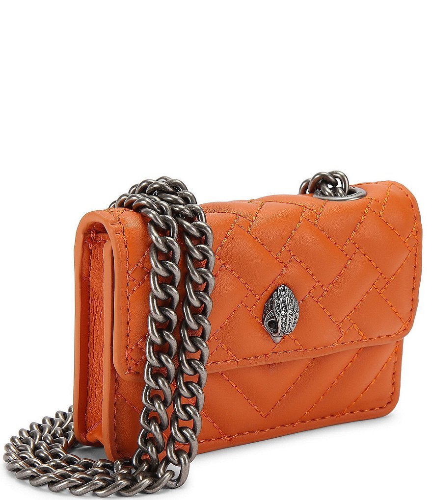 Kurt Geiger London Micro Kensington Quilted Crossbody Bag - Rust - view 28