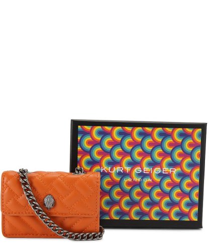 Kurt Geiger London Micro Kensington Quilted Crossbody Bag - Rust - view 29