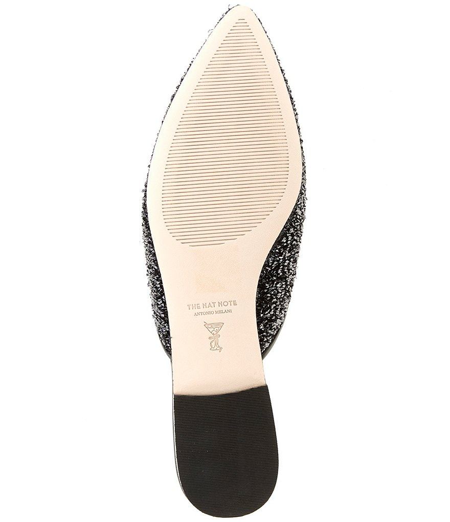 Antonio Melani x The Nat Note Estrella Textured Ornamented Bow Dress Mules - Black - view 6
