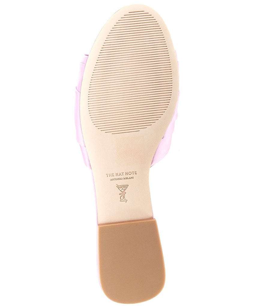 Antonio Melani x The Nat Note Olga Satin Pom Detail Slide Sandals - Orchid - view 15