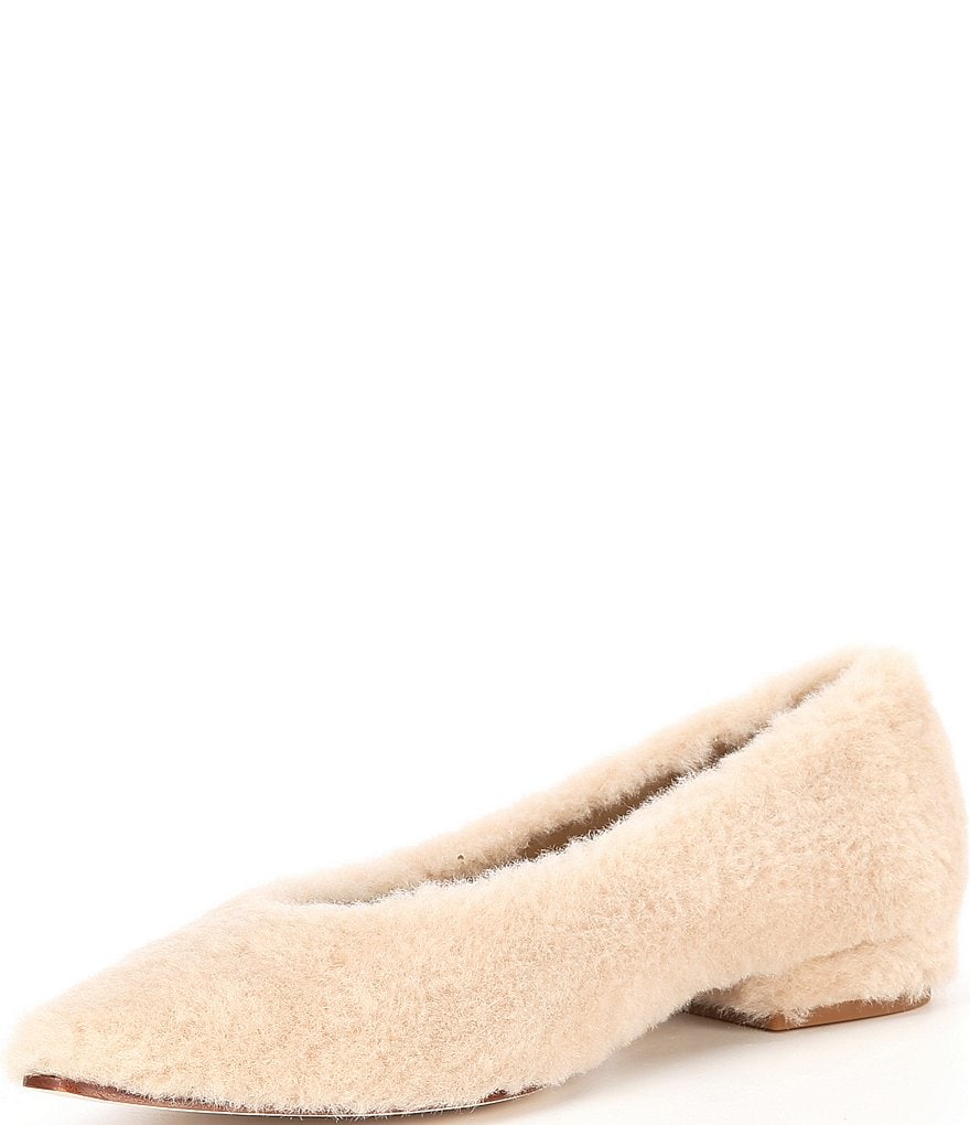 Antonio Melani x Elizabeth Damrich Sofa Fluffy Faux Fur Flats - Au Lait - view 4