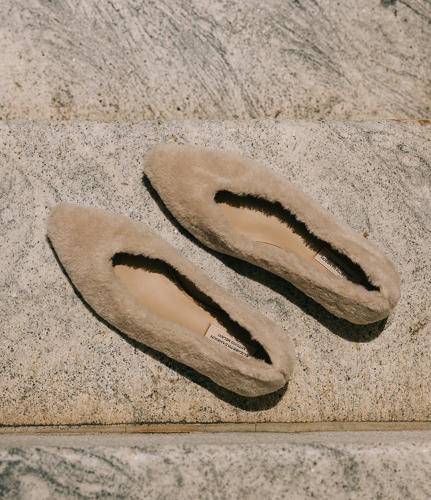 Antonio Melani x Elizabeth Damrich Sofa Fluffy Faux Fur Flats - Au Lait - view 9