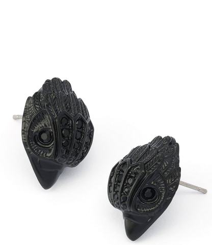 Kurt Geiger London Eagle Stud Earrings - Black - view 2