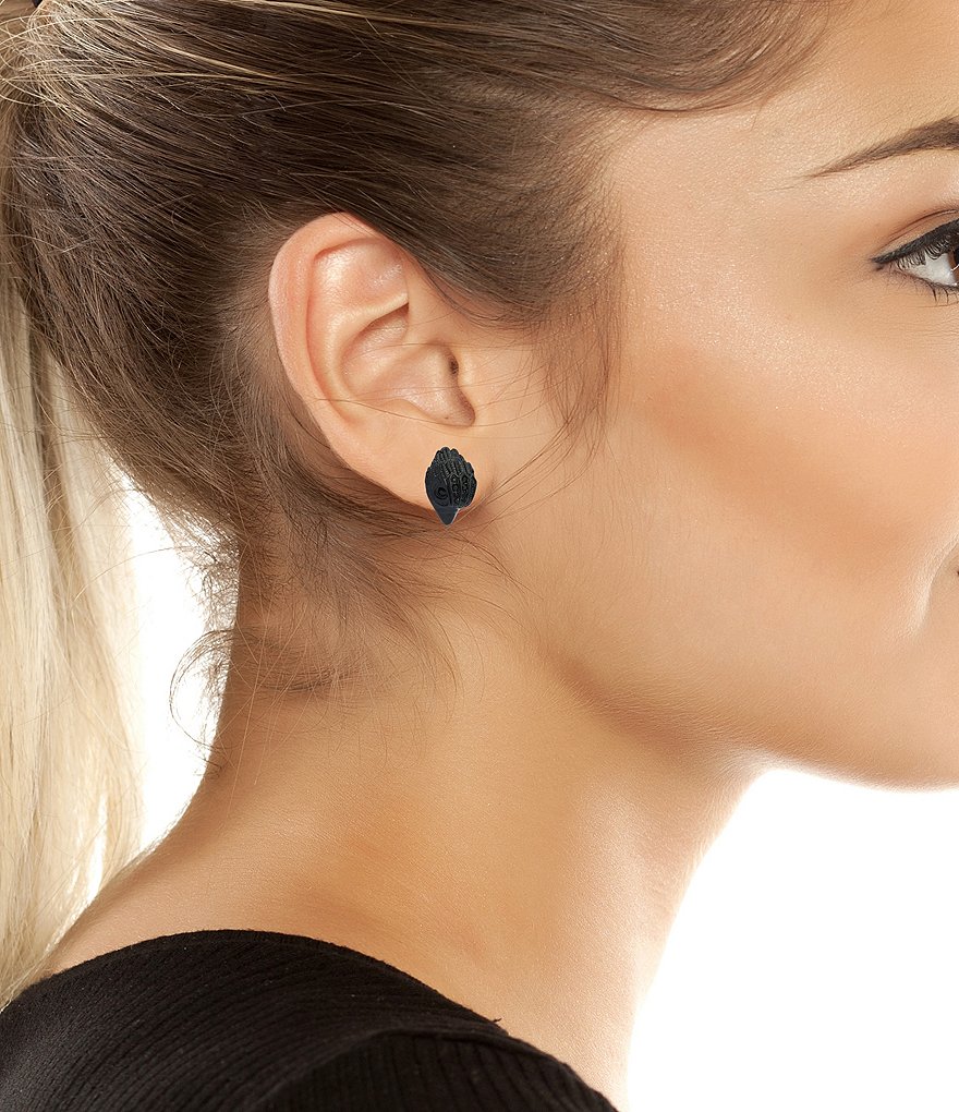 Kurt Geiger London Eagle Stud Earrings - Black - view 3