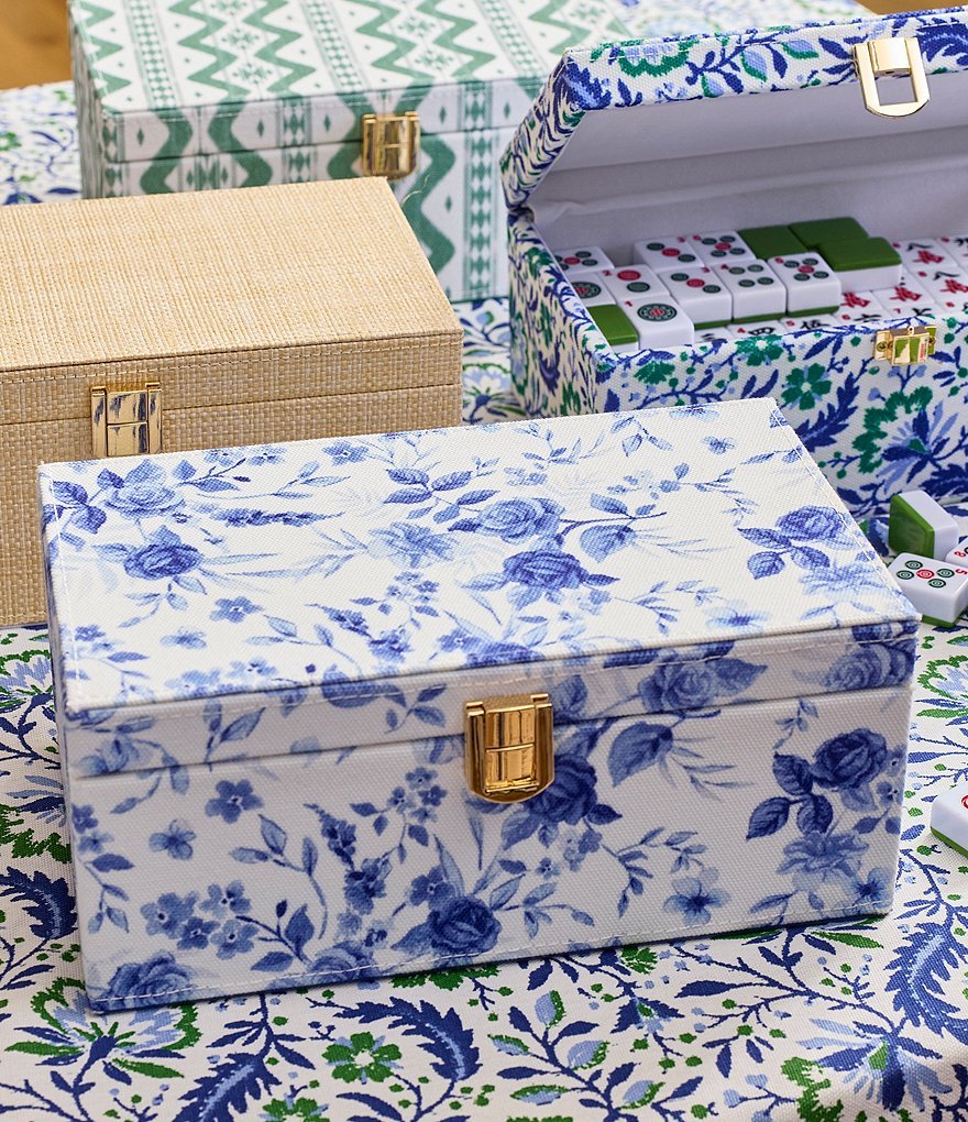 Southern Living Mahjong Caroline Tile Travel Box Set - Blue - view 4