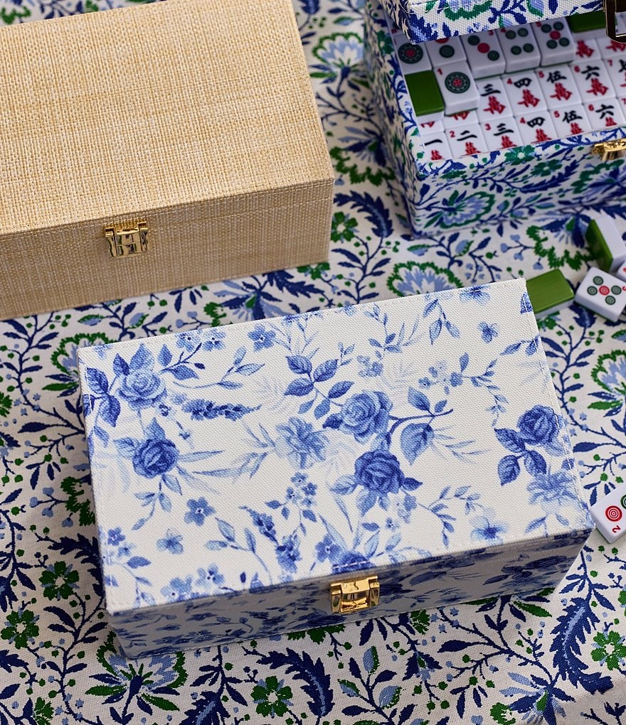 Southern Living Mahjong Caroline Tile Travel Box Set - Blue - view 5