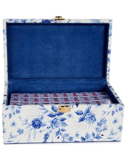 Southern Living Mahjong Caroline Tile Travel Box Set - Blue - view 1