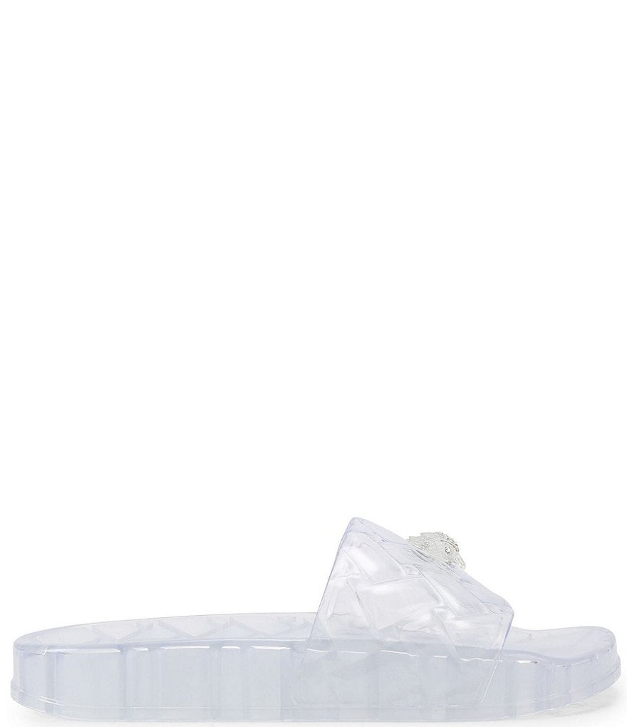 Kurt Geiger London Meena Jelly Logo Ornament Eagle Pool Slide Sandals - Clear - view 2