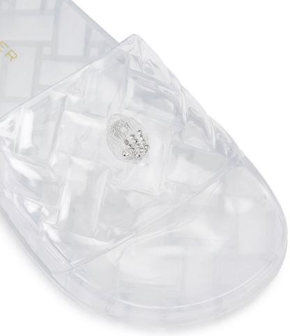 Kurt Geiger London Meena Jelly Logo Ornament Eagle Pool Slide Sandals - Clear - view 4