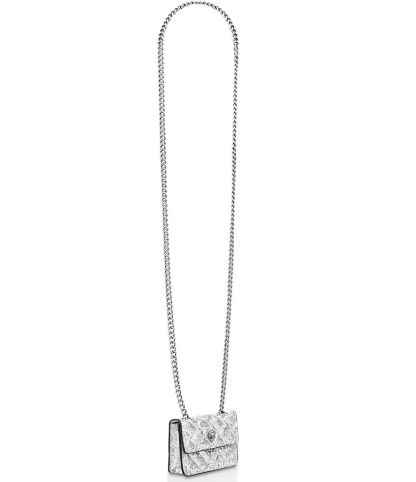 Kurt Geiger London Micro Metallic Sequin Chain Crossbody Bag - Silver - view 5