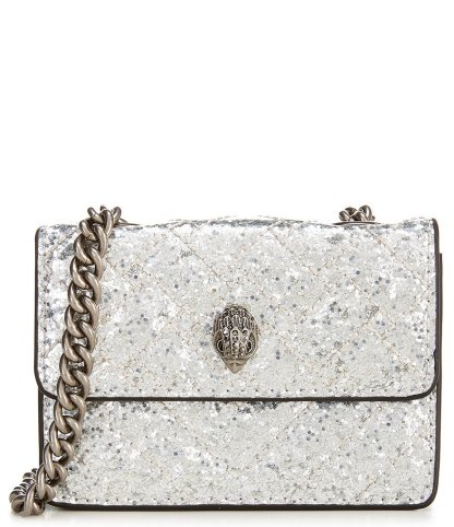 Kurt Geiger London Micro Metallic Sequin Chain Crossbody Bag - Silver - view 1