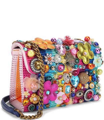 Kurt Geiger London Medium Kensington Tuttifrutti 3D Embellished Flower Convertible Crossbody Bag - Multi - view 4