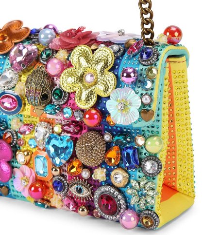 Kurt Geiger London Medium Kensington Tuttifrutti 3D Embellished Flower Convertible Crossbody Bag - Multi - view 5