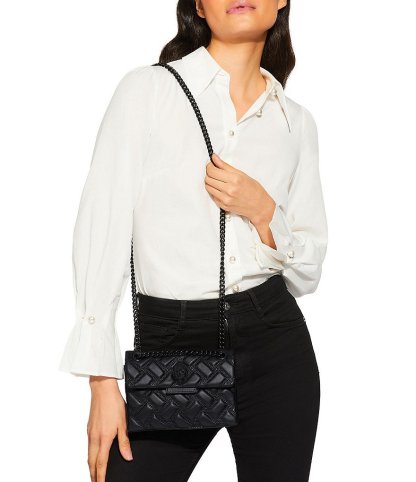 Kurt Geiger London Mini Kensington Drench Puffy Quilted Chain Crossbody Bag - Black - view 2