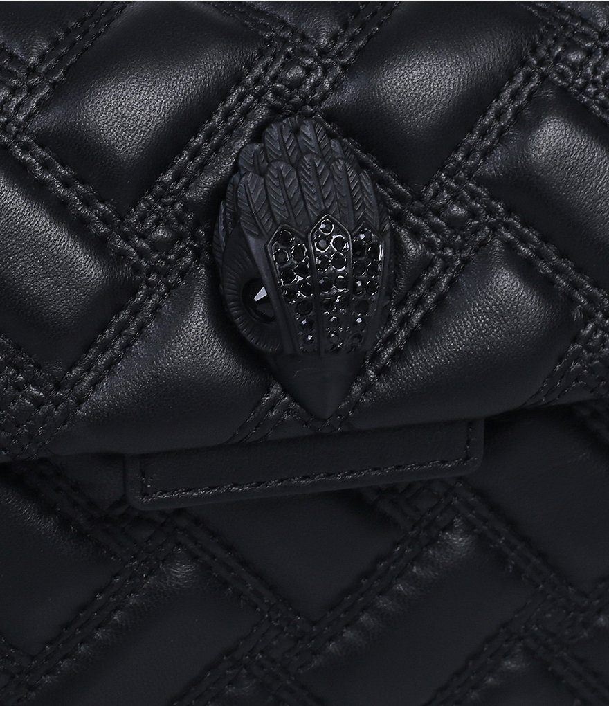 Kurt Geiger London Mini Kensington Drench Puffy Quilted Chain Crossbody Bag - Black - view 5