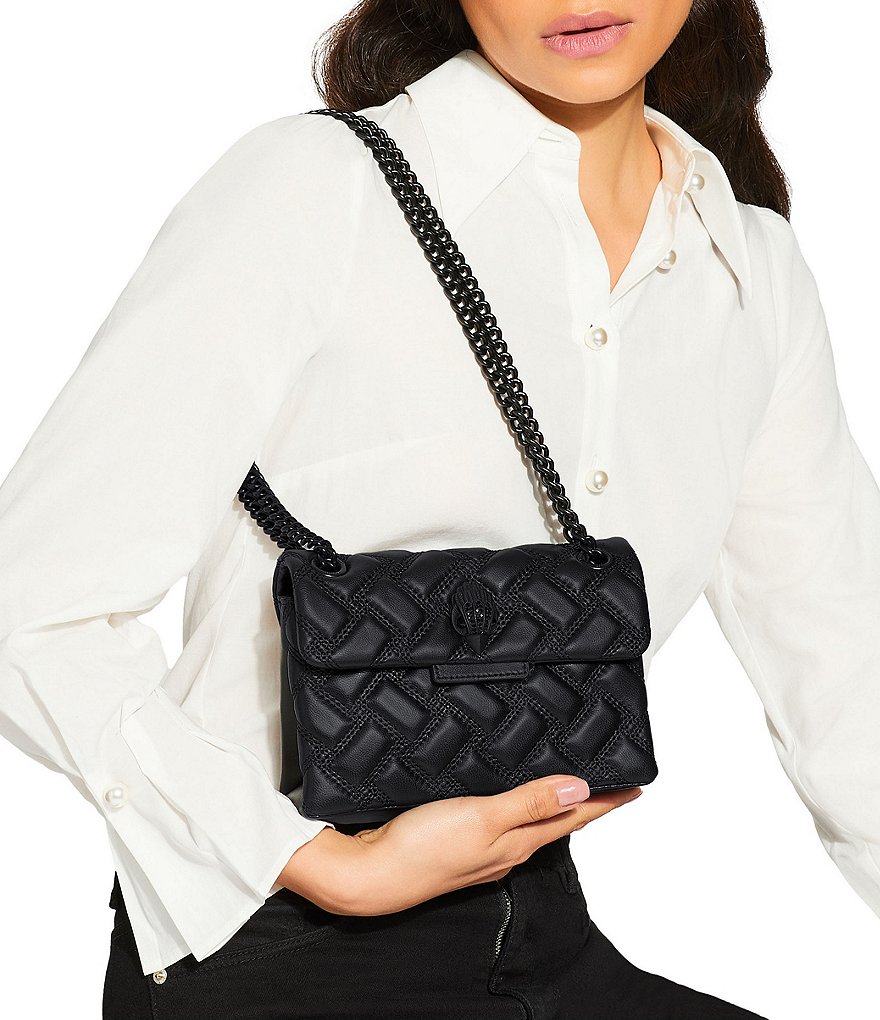 Kurt Geiger London Mini Kensington Drench Puffy Quilted Chain Crossbody Bag - Black - view 10