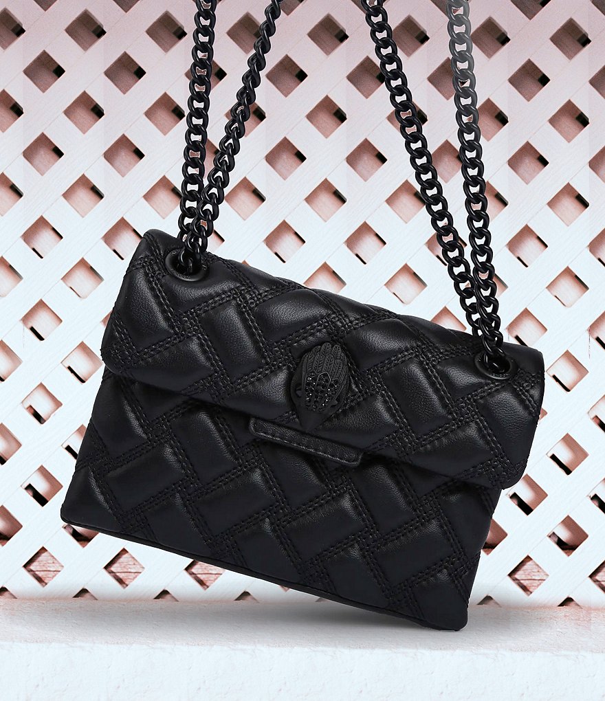 Kurt Geiger London Mini Kensington Drench Puffy Quilted Chain Crossbody Bag - Black - view 12